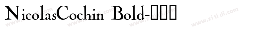 NicolasCochin Bold字体转换